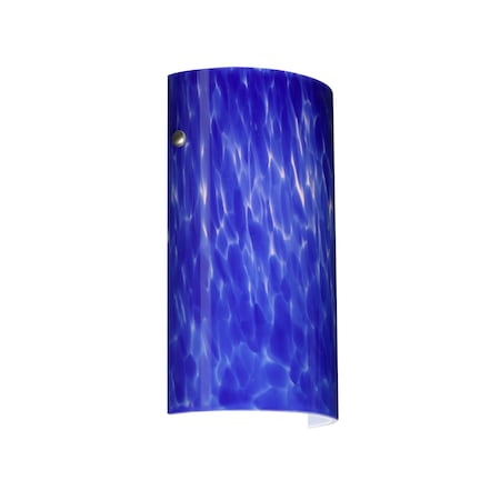 Besa Lighting Tamburo 7 Wall Sconce, Blue Cloud, Satin Nickel Cap Finish, 1x75W Incandescent 704286-SN